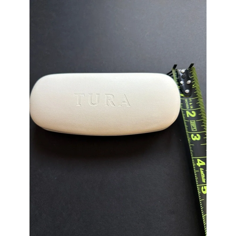 Tura White Clamshell‎ Eyeglasses Hard Magnetic Case Holder